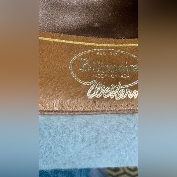 Rare Biltmore 519-96 Deadstock Western Hat Silver Buckle Kodiak Fur Felt Sz 7.5 - Picture 9 of 14